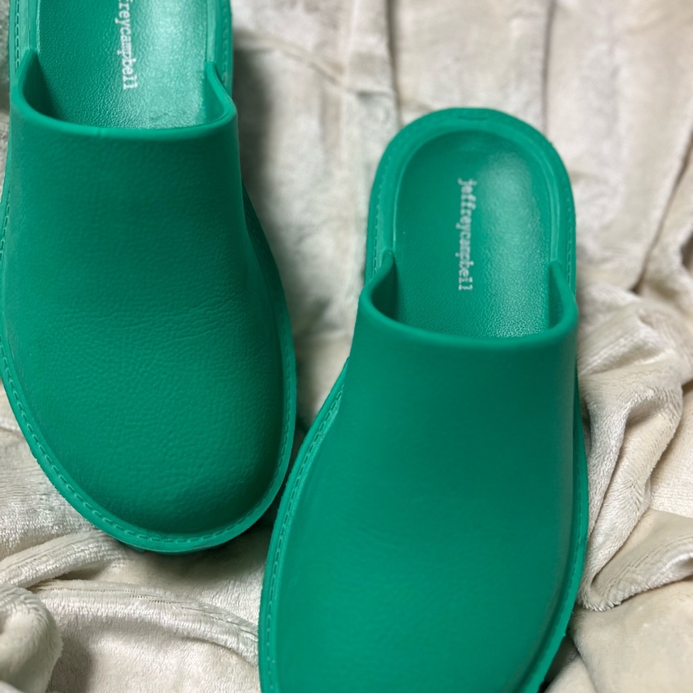 Vibrant Green Jeffery Campbell Slip-On Shoes